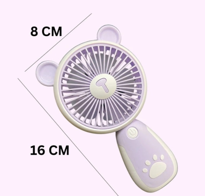 Cute Portable Mini Desk Fan in Pastel Purple
