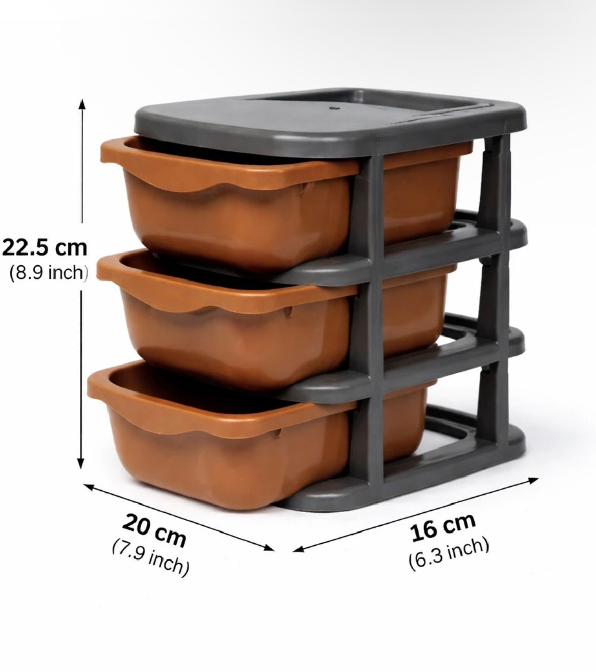 3-Tier Multipurpose Plastic Storage Drawer Organizer