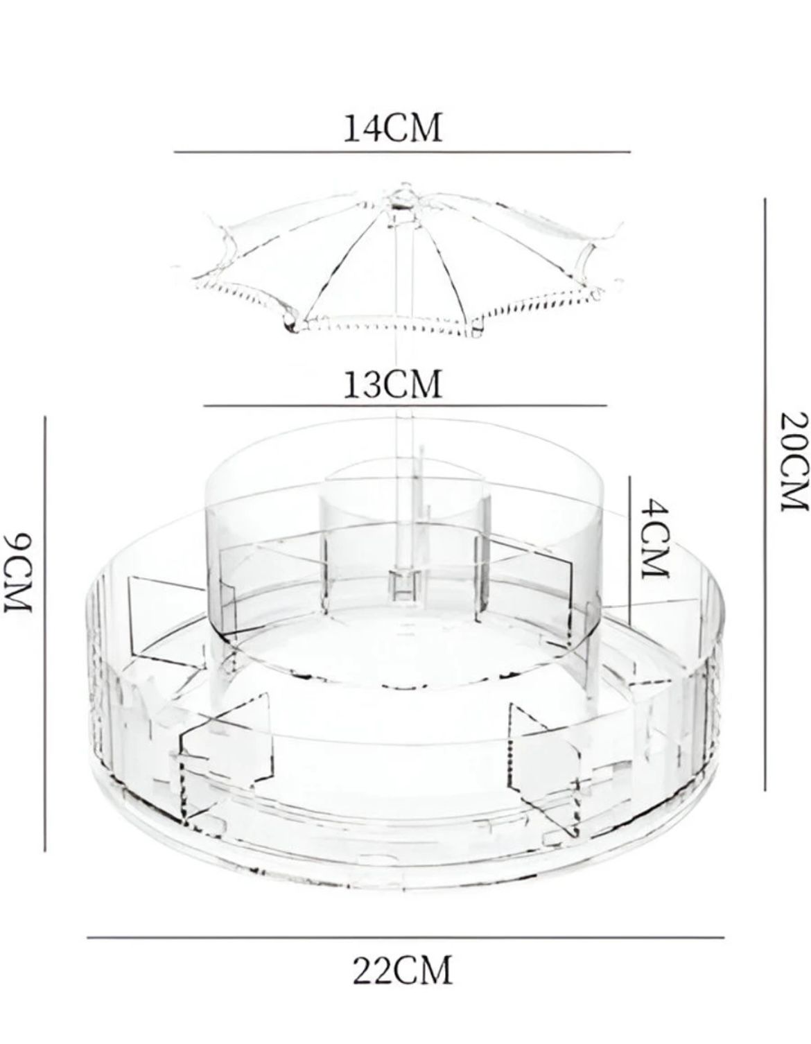 Luxury 360° Rotating Acrylic Makeup & Jewelry Organizer