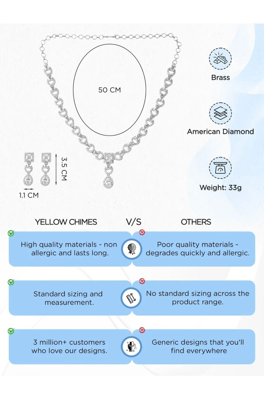 Luxury Crystal Teardrop Necklace & Earrings Set