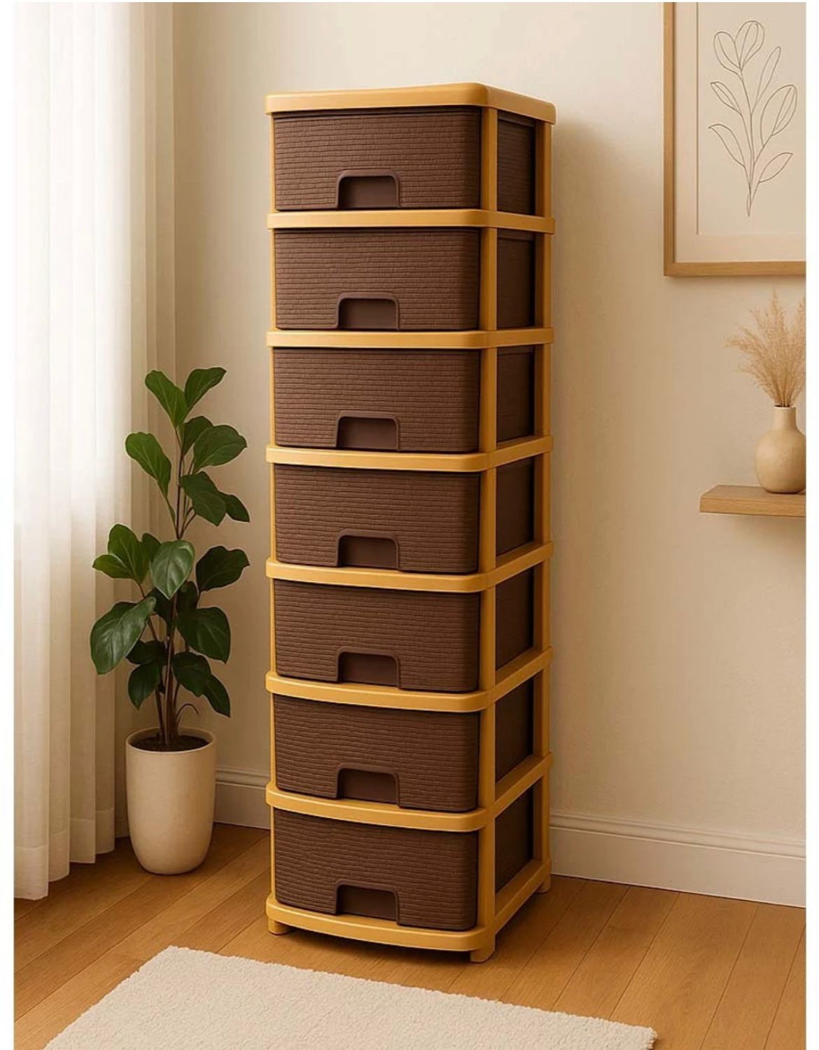 Premium 7-Drawer Multi-Purpose Storage Organizer Tower – Space Saving Cabinet for Home